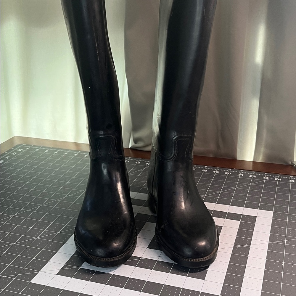 Aigle Black Knee Boots with liners